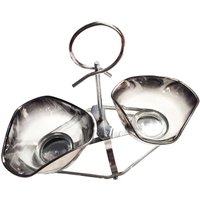 1960 Silber Jahrgang Ombré Quecksilber Süßigkeiten Tablett/Doppel Chip N' Dip Set in Sehr Gutem Zustand Beinhaltet 2 Schalen Und Original Caddy 1960 Silber Jahrgang Ombré Quecksilber Süßigkeiten Tablett/Doppel Chip N' Dip Set in Sehr Gutem Zustand Beinhaltet 2 Schalen Und Original Caddy von GypsyTradingPost