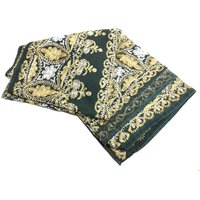 Große Vintage Schwere Gewebte Baumwolle Aufwendig Handbestickt Tischtuch von GypsyTradingPost