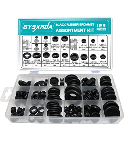 Gysxrda 125- tlg. Kabeldurchführung Gummi in 18 Größen Gummistopfen Schwarz Gummitülle Rund Blindstopfen Karosseriestopfen für elektroinstallation, Auto, Wohnmobil, Boot, lkw, Kabelkanal Kabelschutz Gysxrda 125- tlg. Kabeldurchführung Gummi in 18 Größen Gummistopfen Schwarz Gummitülle Rund Blindstopfen Karosseriestopfen für elektroinstallation, Auto, Wohnmobil, Boot, lkw, Kabelkanal Kabelschutz von Gysxrda