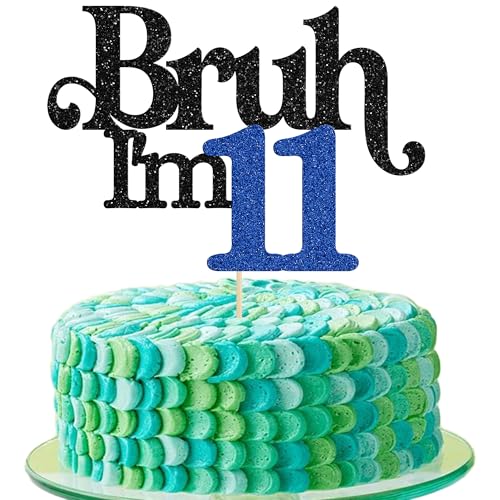 Gyufise 1 Packung Bruh I'm 11 Cake Topper Oh Yeah It's My 11 Birthday Cake Pick Dude Bro I'm 11 Fabulous Cake Decorations for Cheers to 11 Years Happy 11th Birthday Party Cake Decoration Blue Gyufise 1 Packung Bruh I'm 11 Cake Topper Oh Yeah It's My 11 Birthday Cake Pick Dude Bro I'm 11 Fabulous Cake Decorations for Cheers to 11 Years Happy 11th Birthday Party Cake Decoration Blue von Gyufise
