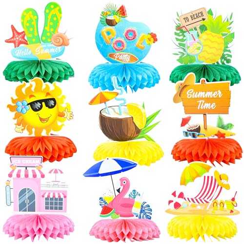 Gyufise 9 Stück Sommer Strand Pool Waben-Tischaufsätze Dekorationen Hawaii Luau Party Tischdekoration für Hawaii Strand Pool Thema Geburtstag Aloha Party Supplies Mehrfarbig Gyufise 9 Stück Sommer Strand Pool Waben-Tischaufsätze Dekorationen Hawaii Luau Party Tischdekoration für Hawaii Strand Pool Thema Geburtstag Aloha Party Supplies Mehrfarbig von Gyufise