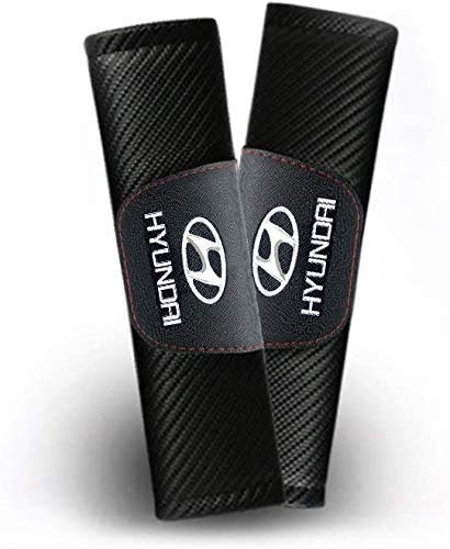 Gyxb 2 StüCk Autositze Gurtpolster, FüR Hyundai Sonata Elantra IX35 IX25,Carbon Auto-Sicherheitsgurt, Schulterpolster,Car Interieur Modellieren ZubehöR. von Gyxb