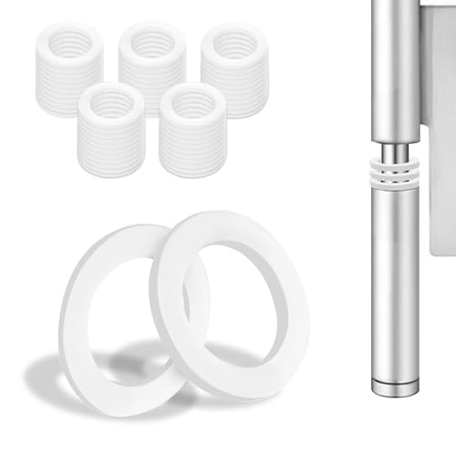 Fitschenringe Kunststoff Zimmertüren 52 Stück Unterlegscheiben Türscharnier 10 mm x 15 mm Montageringe Ohne Abriebspuren, 1mm 26 Pcs & 2mm 26 Pcs von Gyxcelc