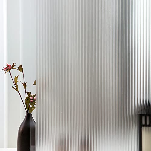 Fensterfolie, Sichtschutz, selbstklebend, blickdicht, Glasfolie, kein Kleber, Fensterfolie, Vinylfolie für glatte Glasoberflächen, dekorativ für Büro, Bad oder Küche (44,5 x 200 cm) von Gyxust