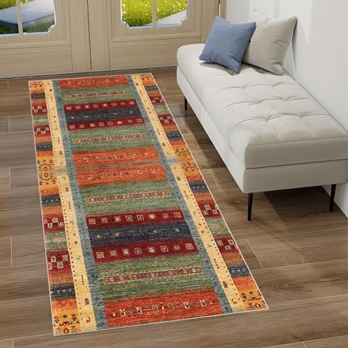 Gzaebji Teppich Läufer Flur rutschfest Korridor Teppichläufer Küchenteppich 90 x 240 cm Waschbar Modern Schlafzimmer Wohnzimmer Läufer Teppich Küchenläufer Wohnzimmer Schlafzimmer Meterware Anpassbar von Gzaebji