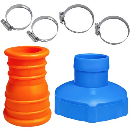 Pool-Vakuumschlauch-Adapter-Set, passend für Intex Adapter B, 3,8 cm Skimmer-Schlauchanschluss mit 4 Edelstahl-Klemmen für oberirdische Pool-Oberflächensieb Pool-Vakuumschlauch-Adapter-Set, passend für Intex Adapter B, 3,8 cm Skimmer-Schlauchanschluss mit 4 Edelstahl-Klemmen für oberirdische Pool-Oberflächensieb von GzvvSvzoi