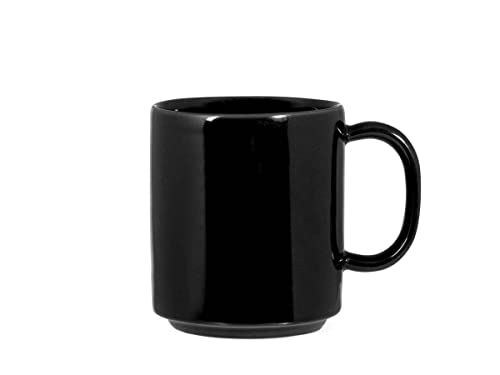 12 mug in stoneware nero linea denver cc330 von H+H