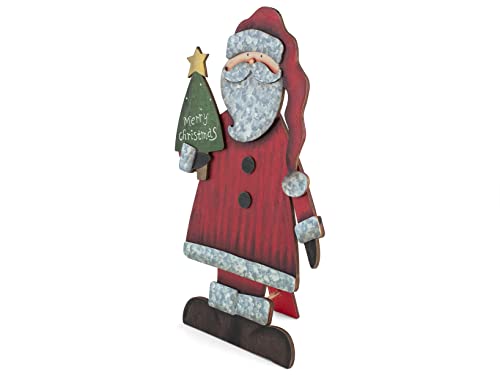 H&h babbo natale in legno colorato cm23x2x39 von H+H