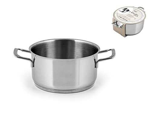 H&h casseruola inox elodie fondo a induzione 2 manici cm16 von H+H