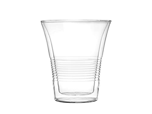 H&h set 2 bicchieri termici in borosilicato, 220 ml, trasparente von H+H