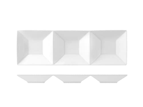 H+H Tafel Hotelware Antipasti, 23 x 8 cm, Porzellan, Weiß, 23 x 7 x 2 cm von H+H