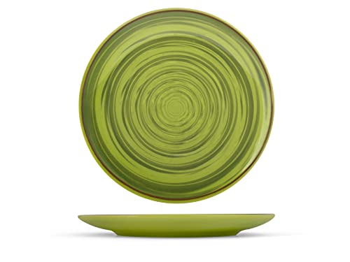 H&H 1536401 Stoneware Coupe Avocado Teller, 26 cm, Goji von H&H