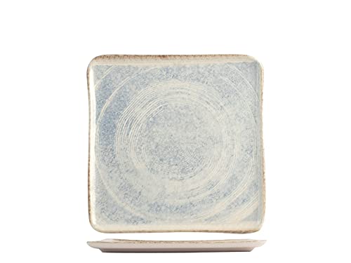 H&H Piatto Quadrato Sky In Stoneware Azzurro E Marrone Cm 21 H&H Piatto Quadrato Sky In Stoneware Azzurro E Marrone Cm 21 von H&H