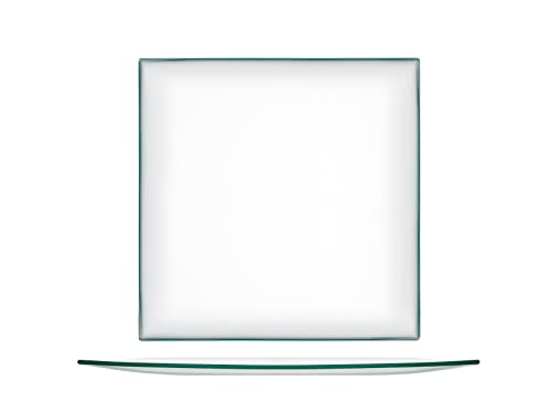 H&h set 6 piatti in vetro quadro trasparente cm25 von H&H