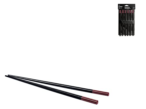 H&h set 6 paia di bacchette per sushi in bamb nero cm24 von H&H