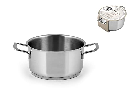 H&h casseruola inox elodie fondo a induzione 2 manici cm14 von H+H