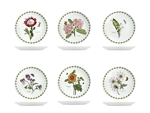 H&h set 6 piatti frutta flowers in porcellana decori assortiti cm21 von H+H