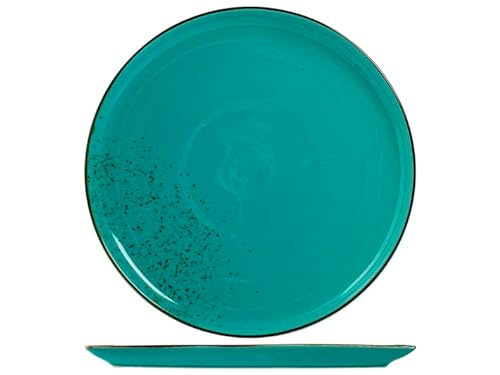 H&H Reactive Set Pizzateller, Stoneware, hellblau, 30,5 cm von H&H