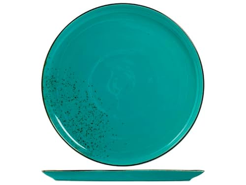H&H Reactive Set Pizzateller, Stoneware, hellblau, 30,5 cm von H&H