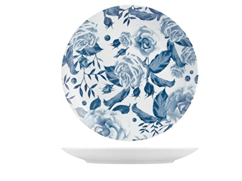 H&h set 6 piatti porcellana rose blu piani cm 27 von H&H