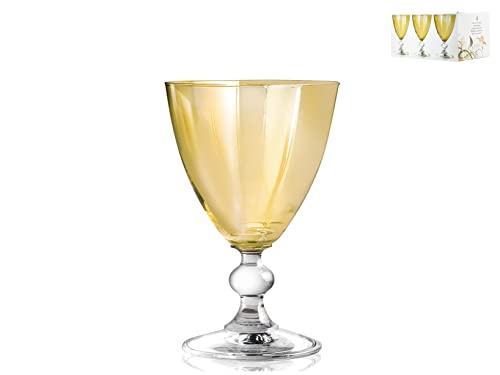 H&h set 6 calici in vetro splendor ambra vino cl17 von H+H