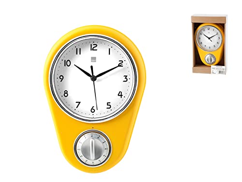 H&h orologio con timer contaminuti, 22x16cm, giallo von H+H