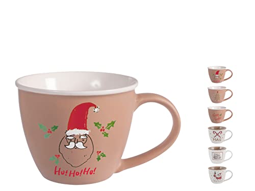 H&H Xmas Teetassen, New Bone China, ohne Untertasse, cc220, mehrfarbig, 12 Stück von H&H