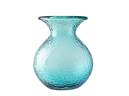 H&h vaso paradise in vetro riciclato azzurro h 24,5 cm von H&H