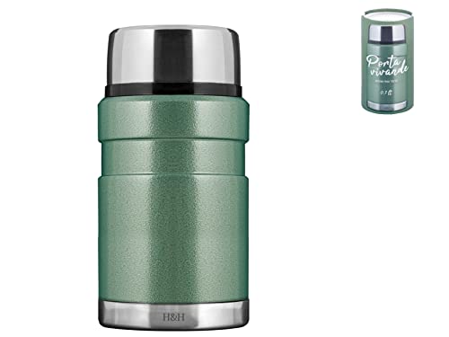 H&h porta vivande in acciaio inox - verde lt 0,7 von H+H