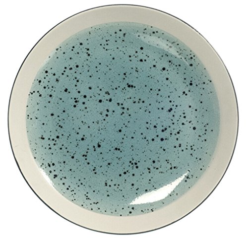 H&h set 6 piatti in stoneware mimosa azzurro piano 26,5 von H+H