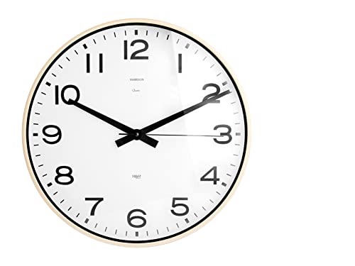 H&H 760105, Wanduhr Harrison, rund, 40 cm, Farbe Holz, Weiß H&H 760105, Wanduhr Harrison, rund, 40 cm, Farbe Holz, Weiß von H&H