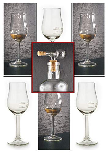 H-BO 6 Bugatti Whiskey Whisky Gläser Rastal Design Stilglas Whiskyglas Whiskeyglas + 1 Glaskugelportionierer von H-BO