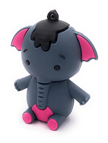 H-Customs Elefant blau einzigartiger USB Stick 8GB 16GB 32GB USB 2.0/64 GB von H-Customs