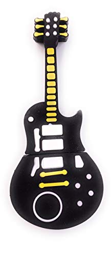 H-Customs Gitarre Akustik Intrument Schwarz Gelb USB Stick 32 GB USB 3.0 von H-Customs