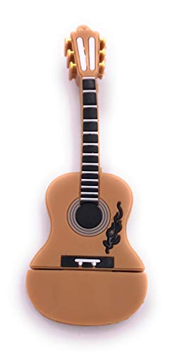 H-Customs Gitarre Beige Holz Farben USB Stick 128 GB USB 3.0 von H-Customs