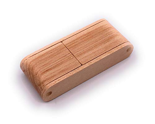 H-Customs Holz Box zum aufklappen USB Stick 32 GB Speicher USB 2.0 von H-Customs