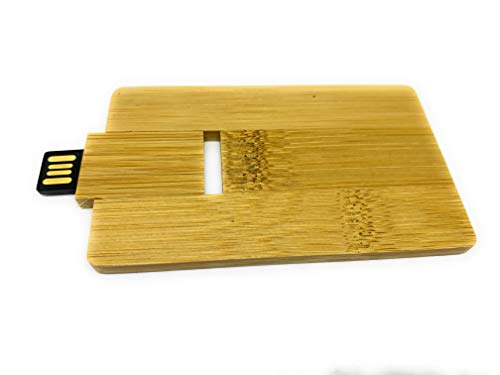 H-Customs Holz Karte EC Format lustiger USB Stick 32 GB USB 2.0 von H-Customs