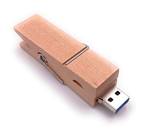 H-Customs Wäscheklammer USB Stick 64 GB USB 3.0 von H-Customs