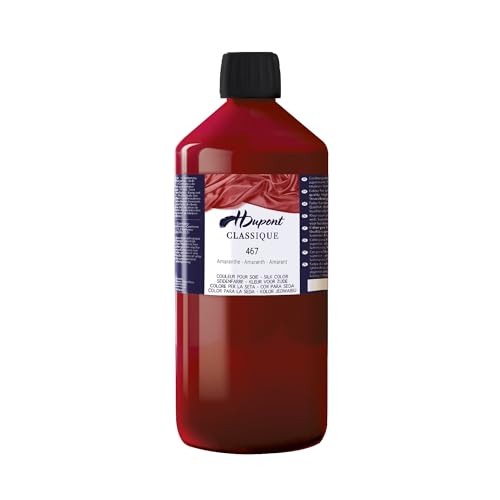 H DUPONT DU0601000467C - Peinture Sur Soie Classique Amaranthe N°467 - Pot De 1 L - Colorants acides pour une qualité supérieure - Idéal pour les professionnels, grande contenance von H Dupont