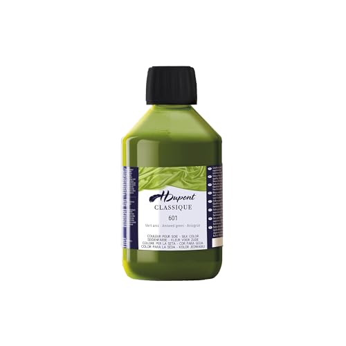 H DUPONT DU0600250601C - Peinture Sur Soie Vert Anis N°601 - Pot De 250 ml - Colorants acides pour une qualité supérieure - Idéale pour les professionnels H DUPONT DU0600250601C - Peinture Sur Soie Vert Anis N°601 - Pot De 250 ml - Colorants acides pour une qualité supérieure - Idéale pour les professionnels von H Dupont