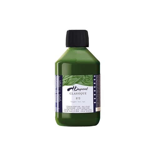 H DUPONT DU0600250613C - Peinture Sur Soie Fougère N°613 - Pot De 250 ml - Colorants acides pour une qualité supérieure - Idéale pour les professionnels von H Dupont