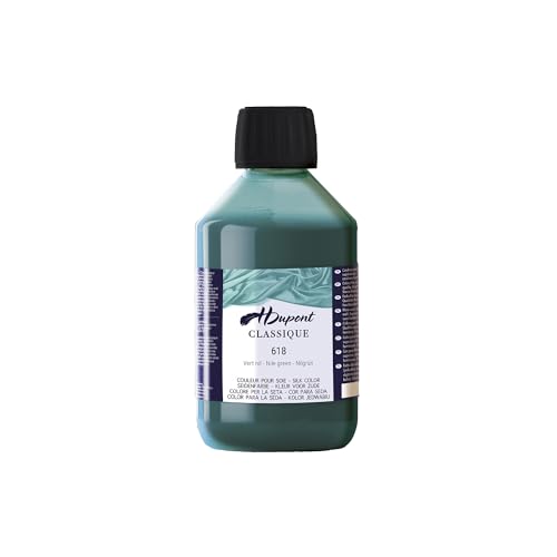 H DUPONT DU0600250618C - Peinture Sur Soie Vert nil N°618 - Pot De 250 ml - Colorants acides pour une qualité supérieure - Idéale pour les professionnels von H Dupont