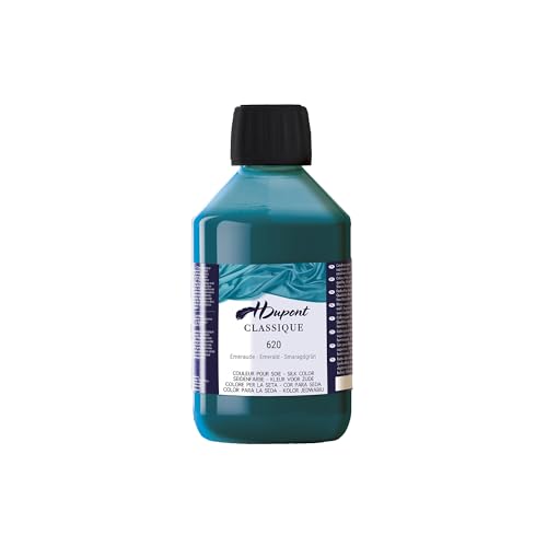 H DUPONT DU0600250620C - Peinture Sur Soie Emeraude N°620 - Pot De 250 ml - Colorants acides pour une qualité supérieure - Idéale pour les professionnels von H Dupont