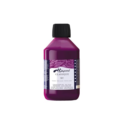 H DUPONT DU0600250901C - Peinture Sur Soie Violine N°901 - Pot De 250 ml - Colorants acides pour une qualité supérieure - Idéale pour les professionnels von H Dupont