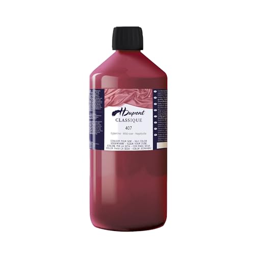 H DUPONT DU0601000407C - Peinture Sur Soie Classique Eglantine N°407 - Pot De 1 L - Colorants acides pour une qualité supérieure - Idéale pour les professionnels, grande contenance von H Dupont