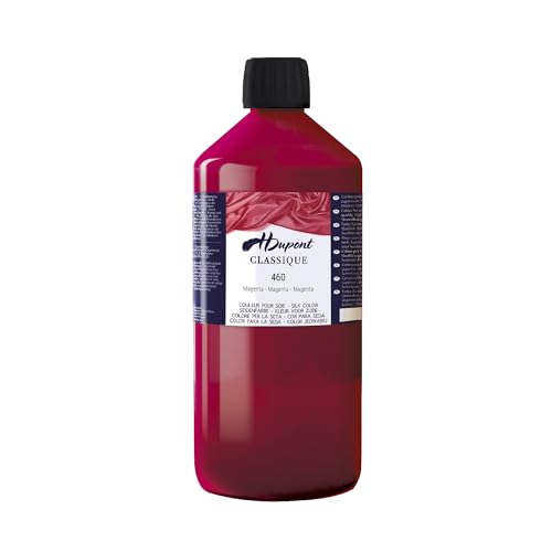H DUPONT DU0601000460C - Peinture Sur Soie Classique Magenta N°460 - Pot De 1 L - Colorants acides pour une qualité supérieure - Idéale pour les professionnels, grande contenance von H Dupont
