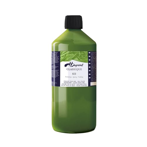 H DUPONT DU0601000603C - Peinture Sur Soie Classique Printemps N°603 - Pot De 1 L - Colorants acides pour une qualité supérieure - Idéale pour les professionnels, grande contenance von H Dupont