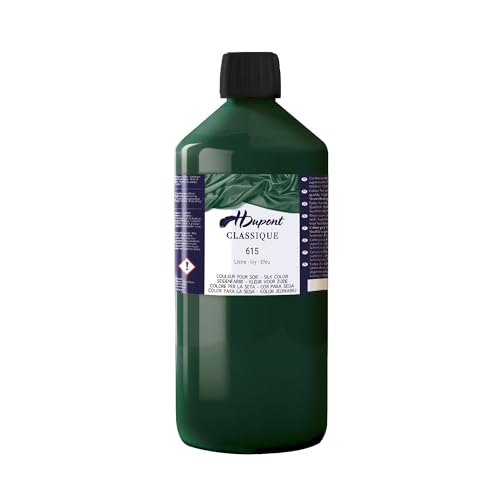 H DUPONT DU0601000615C - Peinture Sur Soie Classique Lierre N°615 - Pot De 1 L - Colorants acides pour une qualité supérieure - Idéale pour les professionnels, grande contenance H DUPONT DU0601000615C - Peinture Sur Soie Classique Lierre N°615 - Pot De 1 L - Colorants acides pour une qualité supérieure - Idéale pour les professionnels, grande contenance von H Dupont