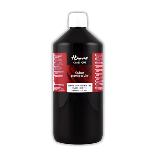 H DUPONT DU0601000715C - Peinture Sur Soie Classique Jaune de Chrôme N°715 - Pot De 1 L - Colorants acides pour une qualité supérieure - Idéale pour les professionnels, grande contenance von H Dupont