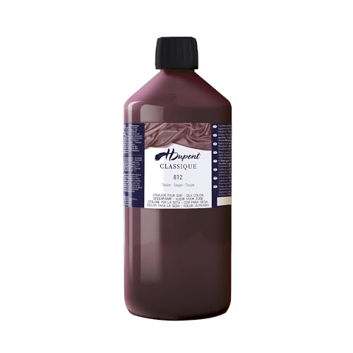 H DUPONT DU0601000812C - Peinture Sur Soie Classique Taupe N°812 - Pot De 1 L - Colorants acides pour une qualité supérieure - Idéale pour les professionnels, grande contenance von H Dupont